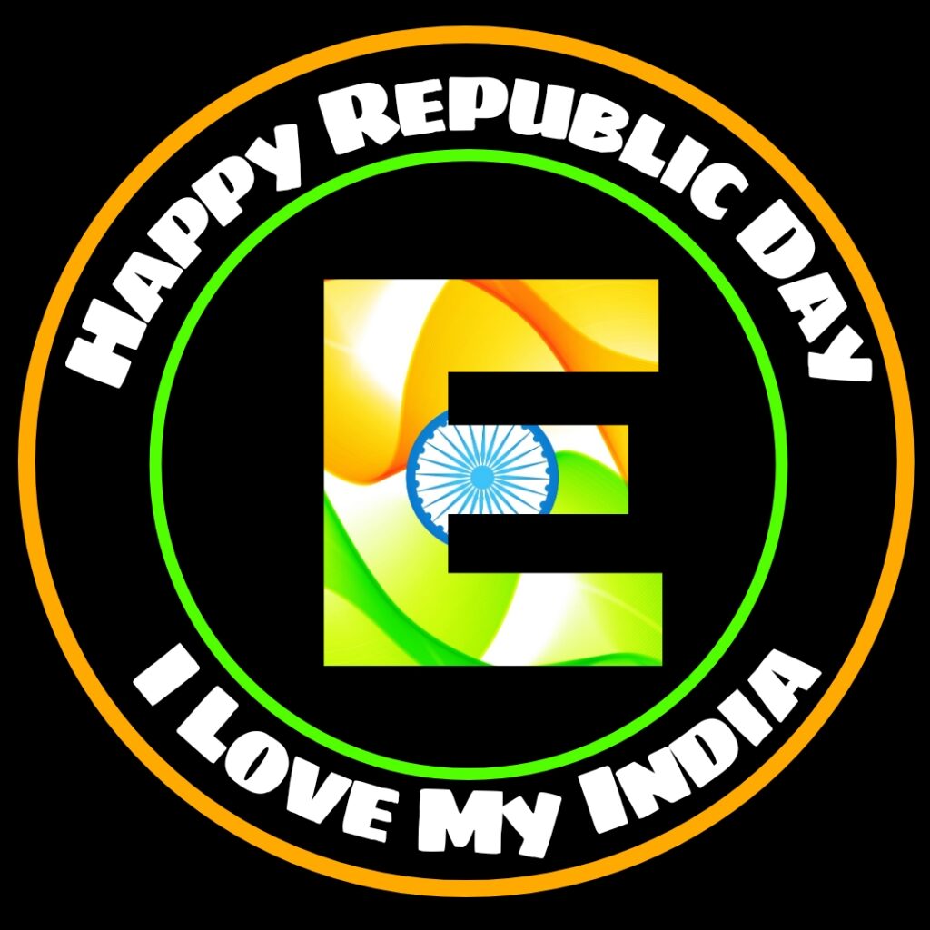 E Alphabet Republic Day Images