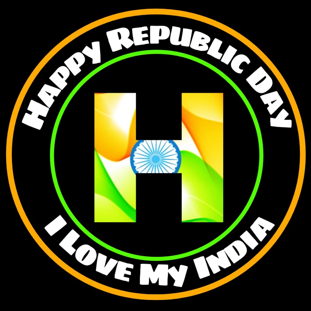 H Alphabet Republic Day Images