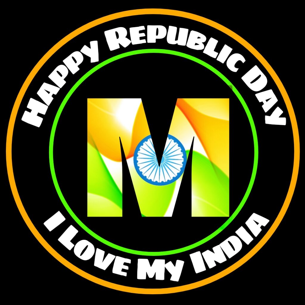 M Alphabet Republic Day Images