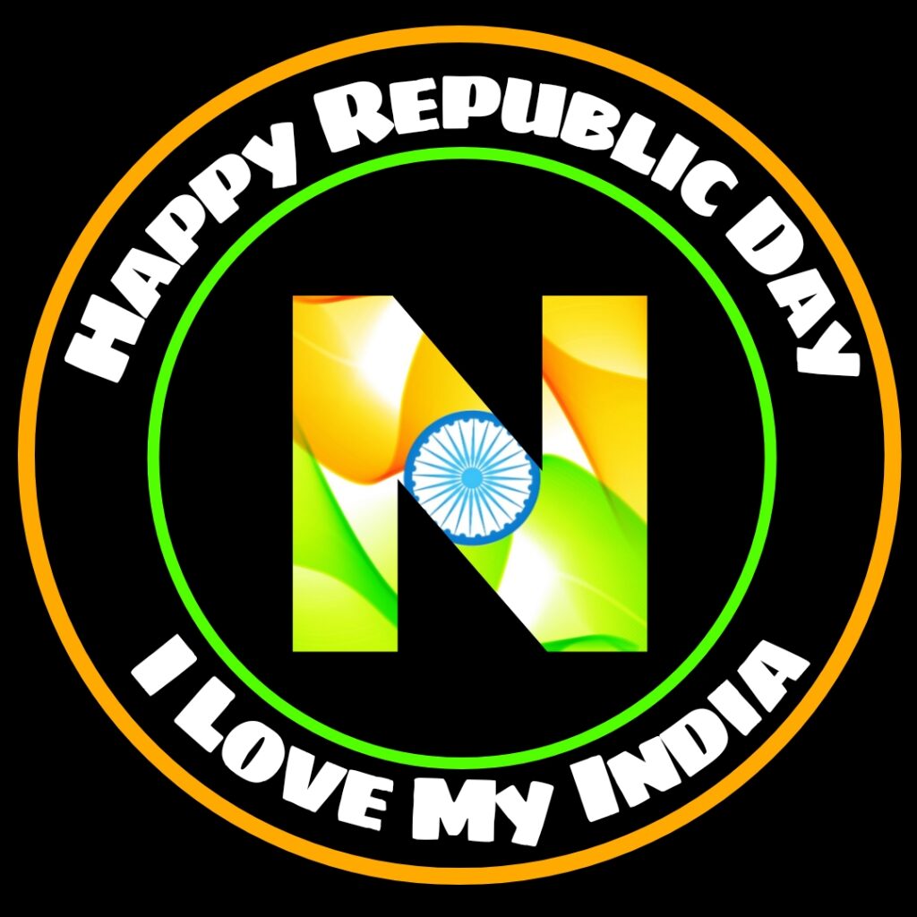 N Alphabet Republic Day Images