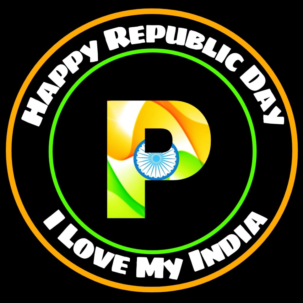 P Alphabet Republic Day Images