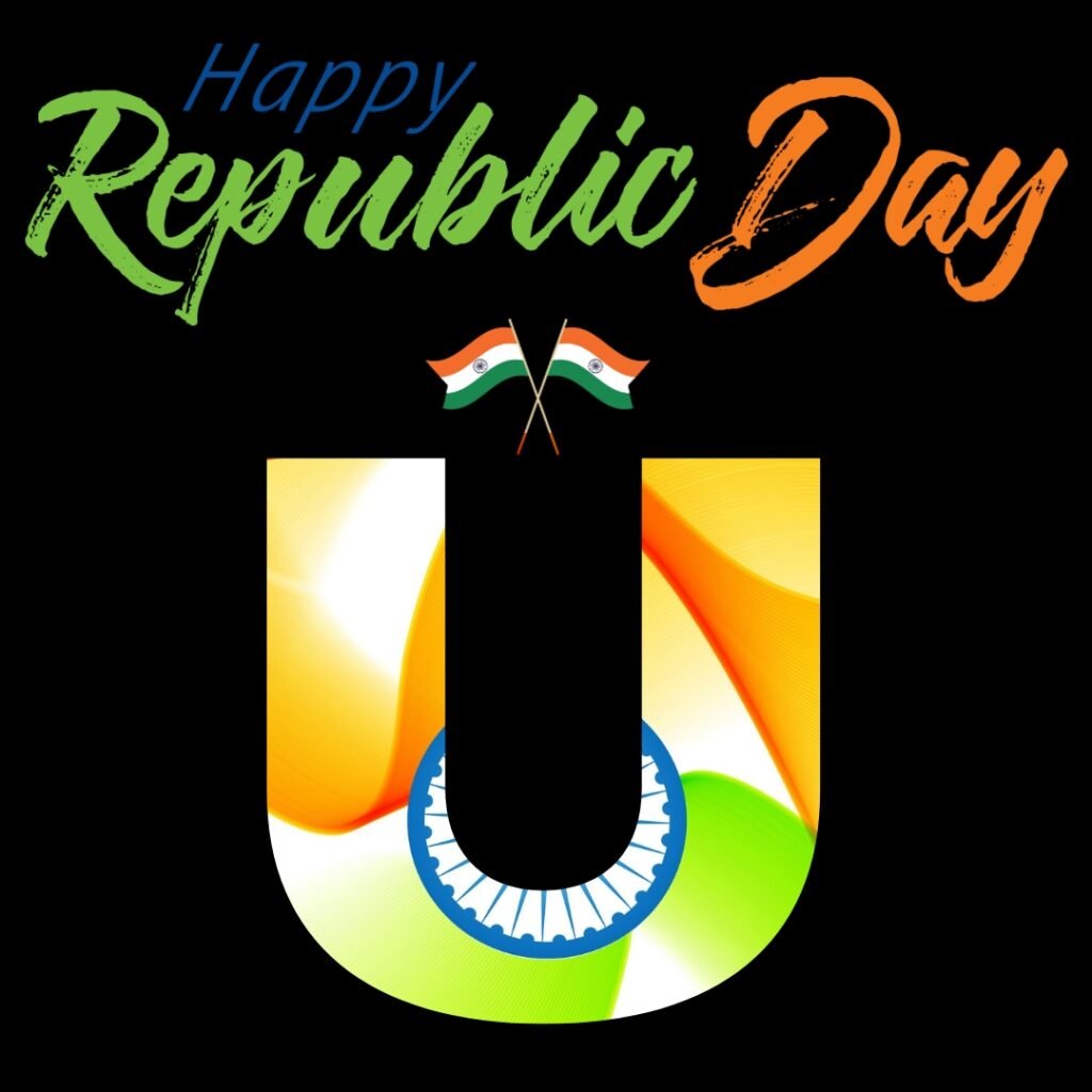 U Alphabet Republic Day DP