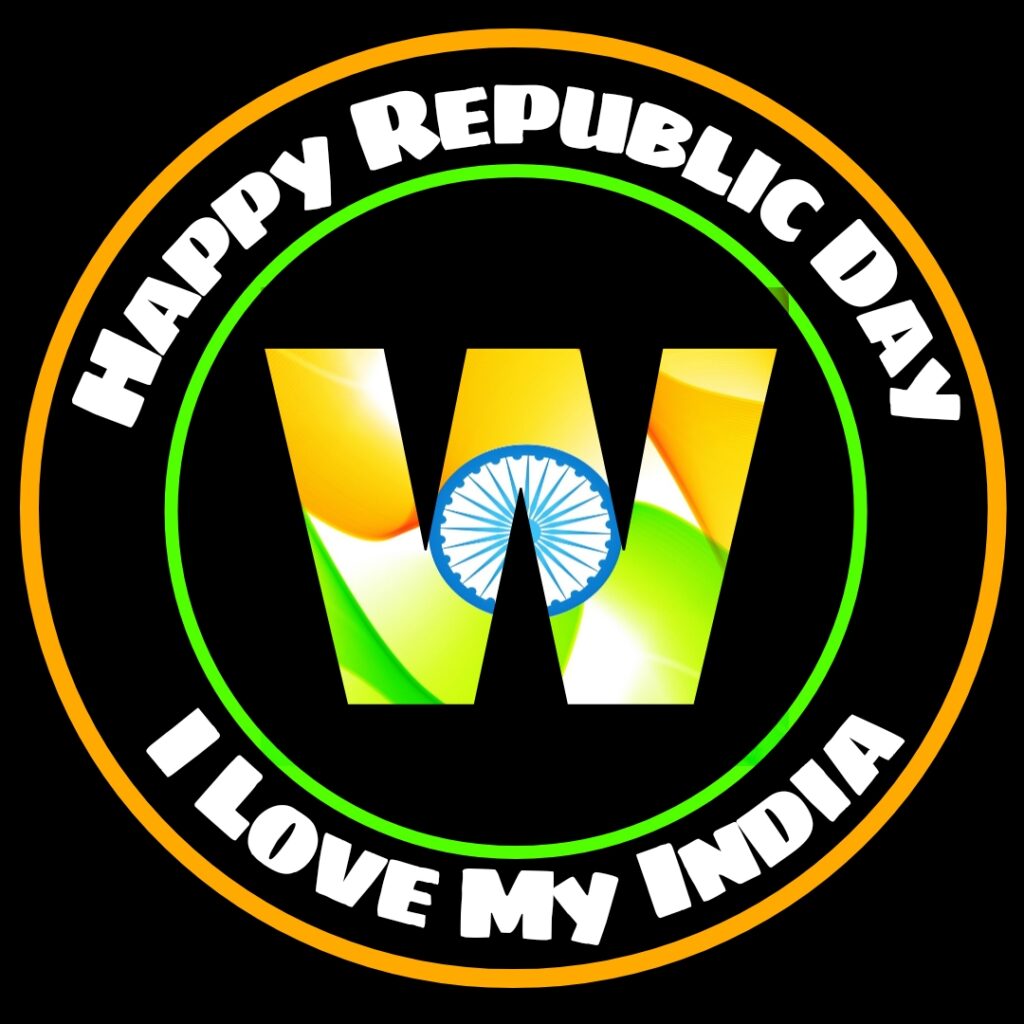 W Alphabet Republic Day Images